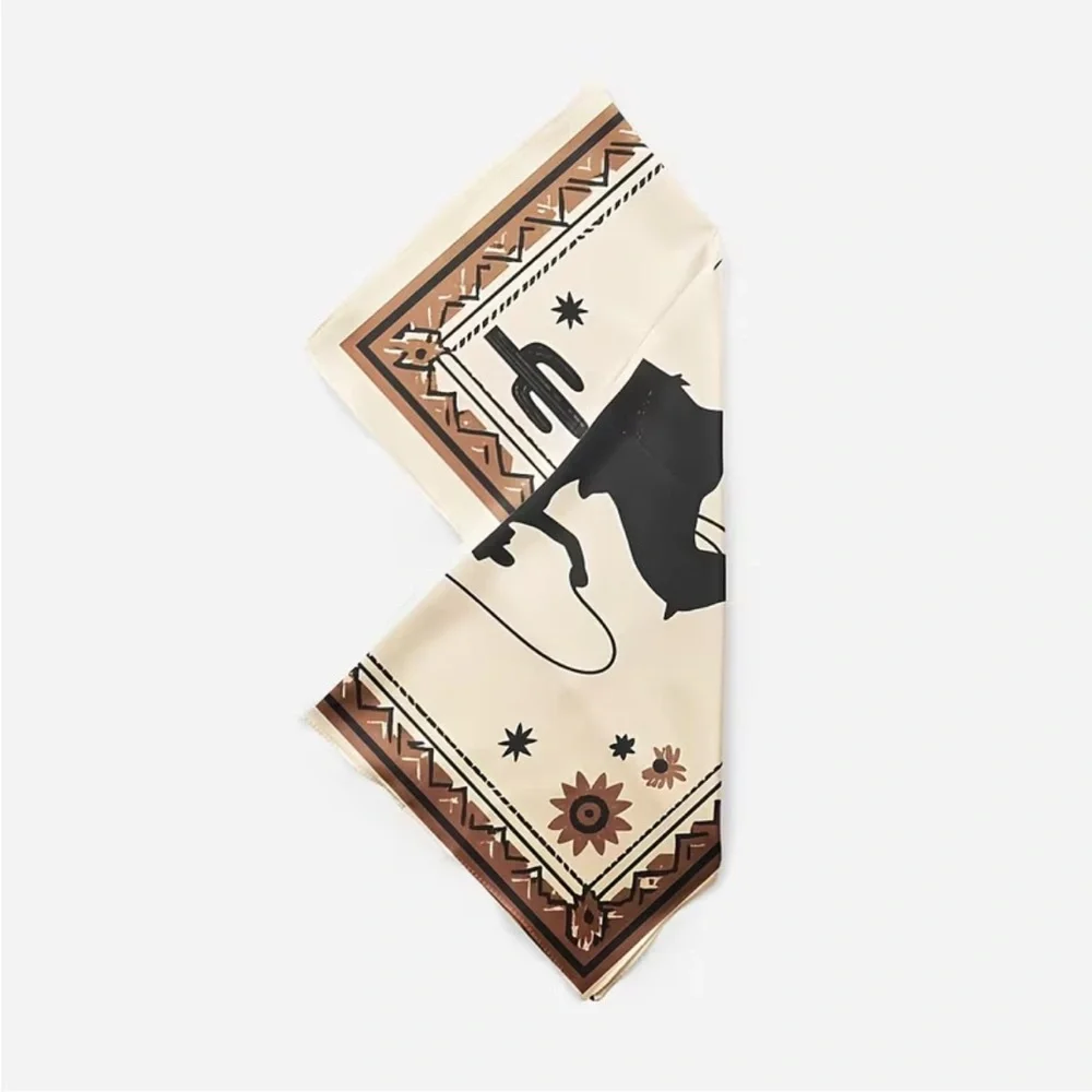 🐴 Western Cowgirl Horse & Lasso Bandana Scarf